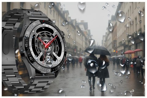 SMARTWATCH MĘSKI Gravity GT4-2 - WYKONYWANIE POŁĄCZEŃ, KROKOMIERZ (sg023b)