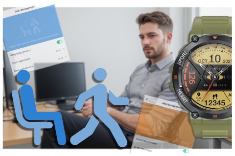 SMARTWATCH MĘSKI Gravity GT7-3 PRO - WYKONYWANIE POŁĄCZEŃ, PULSOKSYMETR (sg018c)