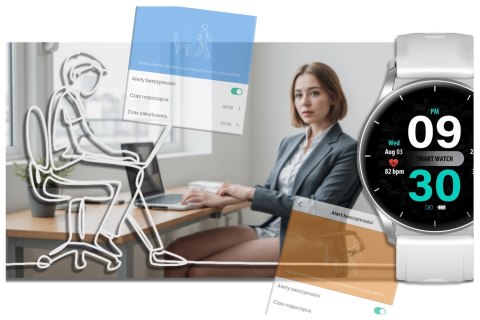 SMARTWATCH UNISEX GRAVITY GT2-7 - ROZMOWY BLUETOOTH, WŁASNE TARCZE (sg019f)