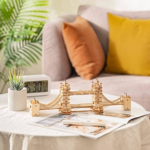 ROBOTIME Drewniane Puzzle 3D - LED Tower Bridge