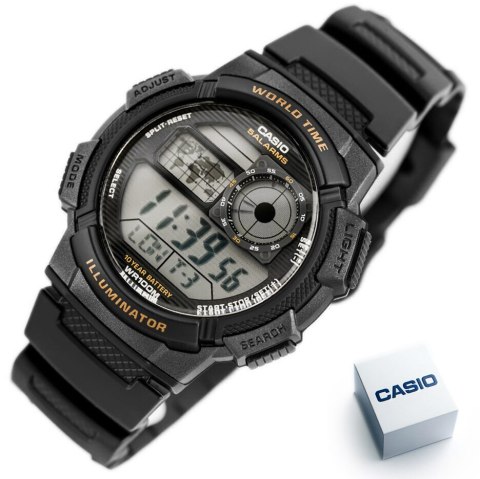 ZEGAREK MĘSKI CASIO AE-1000W 1AV (zd073a) - WORLD TIME