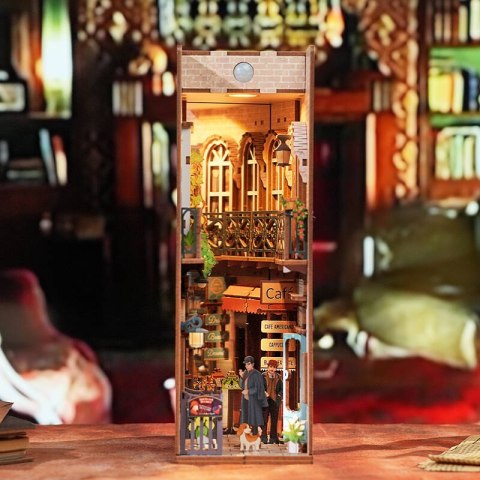 Tonecheer Składany Drewniany Model 3D LED - Book Nook Baker Street