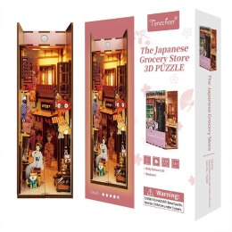 Tonecheer Składany Drewniany Model 3D LED - Book Nook Japoński Sklepik