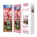Tonecheer Składany Drewniany Model 3D LED - Book Nook Sakura's Travel