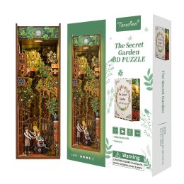 Tonecheer Składany Drewniany Model 3D LED - Book Nook Sekretny Ogród