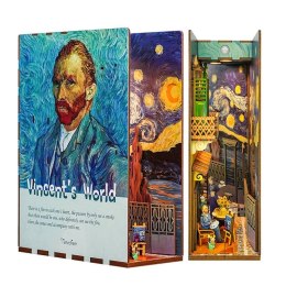 Tonecheer Składany Drewniany Model 3D LED - Book Nook Świat Vincenta