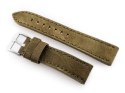 Pasek skórzany do zegarka W48 - PREMIUM - oliwkowy - 20mm