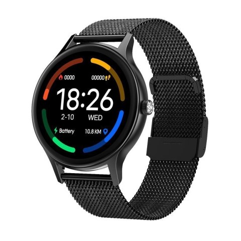 SMARTWATCH DAMSKI PACIFIC 18-3 - BRANSOLETA + PASEK: Czarna / Czarny (sy015c)
