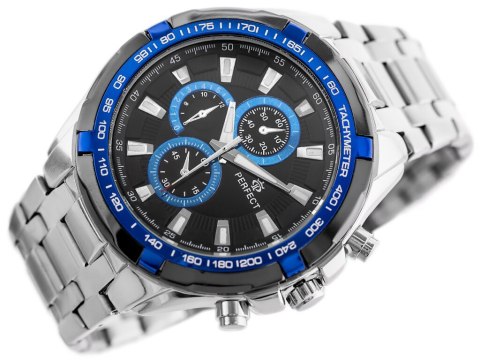ZEGAREK MĘSKI PERFECT - MILTON - silver/blue (zp112j)
