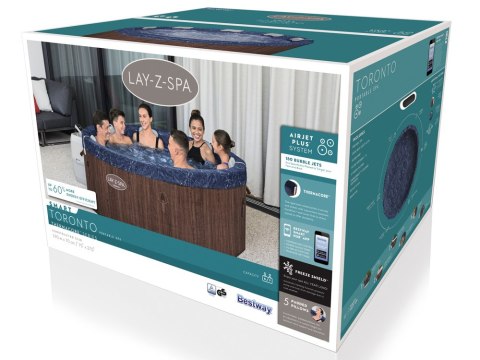 Bestway hydromasaż Lay-Z-Spa Toronto 5-7os 190cm WiFi 2024 60163