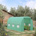Szklarnia tunel ogrodowy foliowy wielosezonowy metalowy stelaż zielona folia 2x3x2m