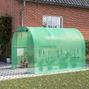 Szklarnia tunel ogrodowy foliowy wielosezonowy metalowy stelaż zielona folia 2x3x2m