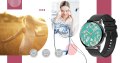 Smartwatch Damski Giewont GW330-3 Czarny-Czarny Pasek Silikonowy + Czarna Bransoleta