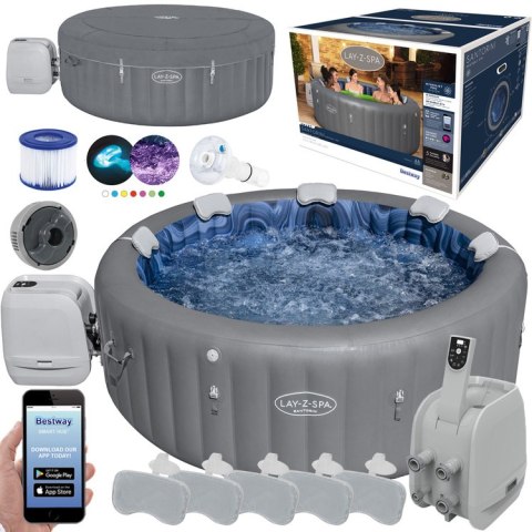 Bestway hydromasaż Lay-Z-Spa SANTORINI duże 7os 60075