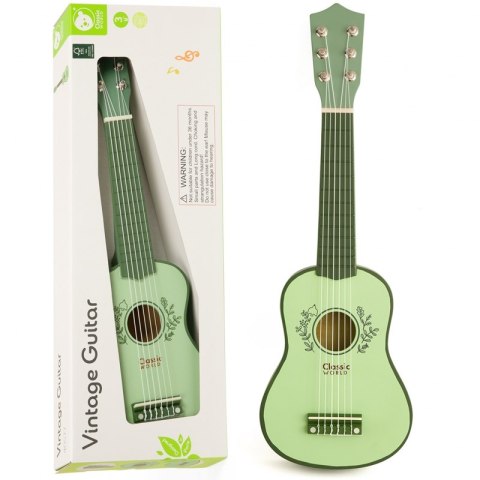CLASSIC WORLD Drewniana Gitara dla Dzieci Vintage Instrument Muzyczny 3+