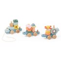 CLASSIC WORLD Drewniany Pociąg z Klockami do Ciągnięcia Ocean 28el