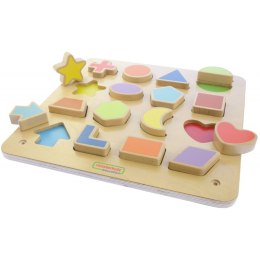 Edukacyjna Tablica Drewniana Magnetyczna Nauka Kształtów Sorter Masterkidz
