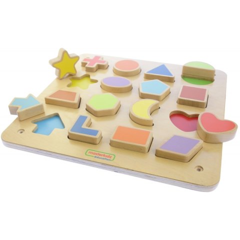 Edukacyjna Tablica Drewniana Magnetyczna Nauka Kształtów Sorter Masterkidz