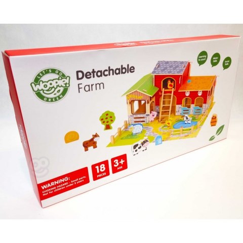 WOOPIE GREEN Mega Farma Figurki Zwierząt Stajnia Obora Kurnik 18 el.