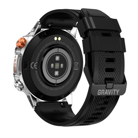 SMARTWATCH MĘSKI GRAVITY GT20-4 - AMOLED, DODATKOWY PASEK (sg024d)