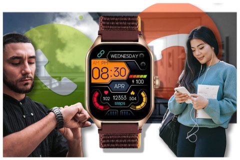 SMARTWATCH UNISEX Rubicon RNCF03 - ROZMOWY BLUETOOTH, ALWAYS ON DISPLAY (sr049b)