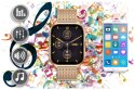 SMARTWATCH UNISEX Rubicon RNCF03 - ROZMOWY BLUETOOTH, ALWAYS ON DISPLAY (sr049f)