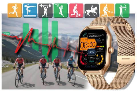 SMARTWATCH UNISEX Rubicon RNCF03 - ROZMOWY BLUETOOTH, ALWAYS ON DISPLAY (sr049f)