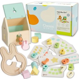 CLASSIC WORLD Pastelowy Zestaw dla Niemowląt Box Pierwsze Zabawki do Nauki 25el.