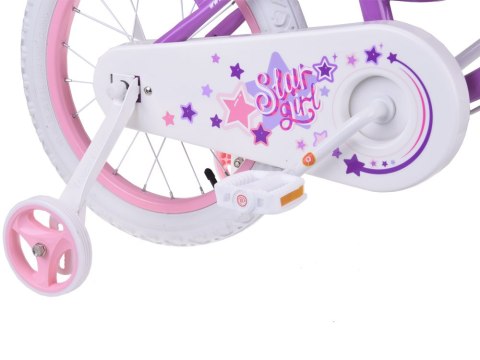 RoyalBaby Rower dziecięcy 14" STAR GIRL Koszyk, koła boczne, pchacz RB14G-1