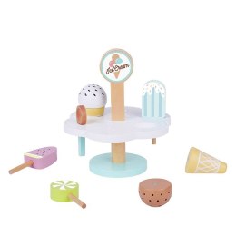 TOOKY TOY Lody Magnetyczne na Stojaku Drewniana Lodziarnia Cukiernia