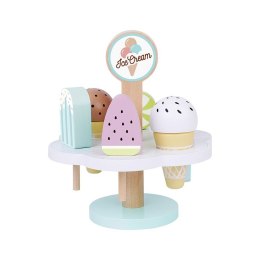 TOOKY TOY Lody Magnetyczne na Stojaku Drewniana Lodziarnia Cukiernia