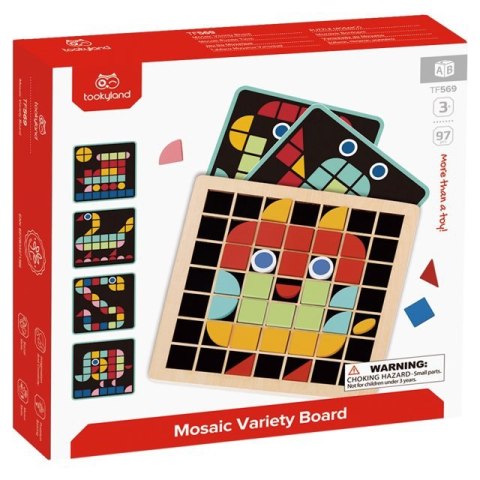 TOOKY TOY Mozaika Drewniana Układanka Montessori