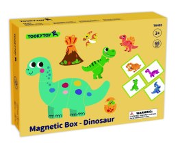 TOOKY TOY Układanka Puzzle Magnetyczne Montessori Pudełko Edukacyjne Dinozaury