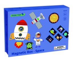 TOOKY TOY Układanka Magnetyczna Puzzle Montessori Pudełko Edukacyjne Kosmos 72 el.
