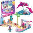 Klocki 121-elementów MEGA Barbie Color Reveal Przygoda z delfinami ZA5425