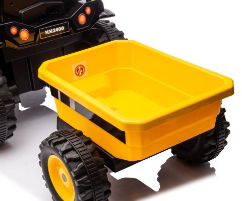 Milly Mally Pojazd na akumulator Traktor z przyczepą Farmer Yellow