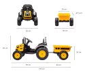 Milly Mally Pojazd na akumulator Traktor z przyczepą Farmer Yellow