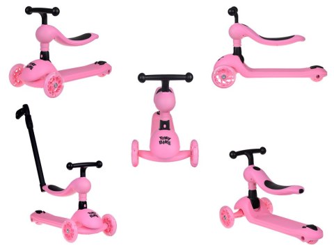 Tiny Bike 2w1Jeździk Hulajnoga 3 kołowa balansowa świecące koła SP0783