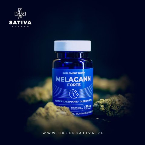 MelaCann Forte - 30 kapsułek, 900 mg CBD, Melatonina, Melisa, Rumianek
