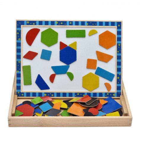 TOOKY TOY Dwustronna Tablica Magnetyczna Układanka Puzzle Kształty