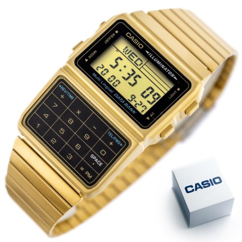 ZEGAREK MĘSKI CASIO VINTAGE DATABANK DBC-611G-1 (zd163a)