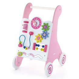 Viga Toys Pchacz Drewniany Edukacyjny Różowy