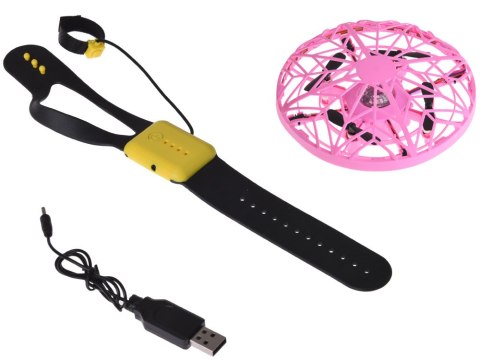 Zdalnie sterowany dron DYSK RC0653 - sterowanie ręką, podświetlenie LED