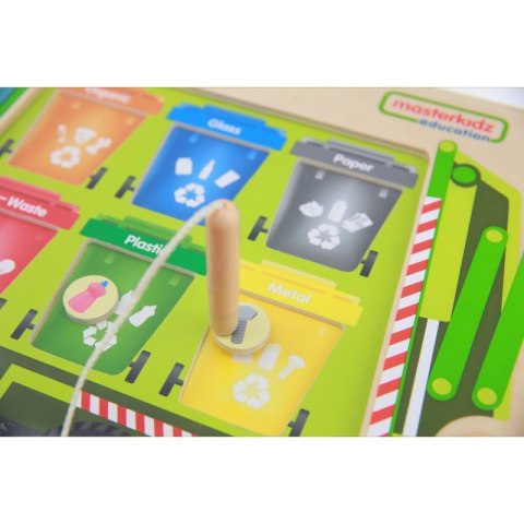 MASTERKIDZ Tablica Magnetyczna Segregowanie Odpadów Ciężarówka do Recyklingu Montessori