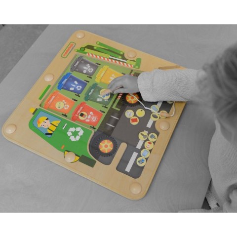 MASTERKIDZ Tablica Magnetyczna Segregowanie Odpadów Ciężarówka do Recyklingu Montessori