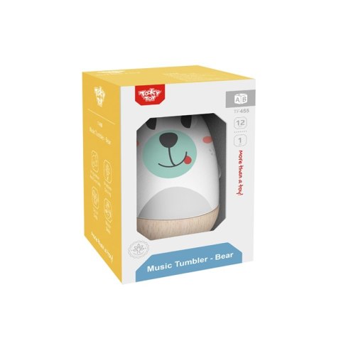 TOOKY TOY Drewniana Grzechotka Zabawka Muzyczna Figurka Miś dla Dzieci