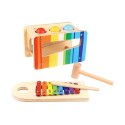 TOOKY TOY Drewniana Przebijanka z Cymbałkami 2w1