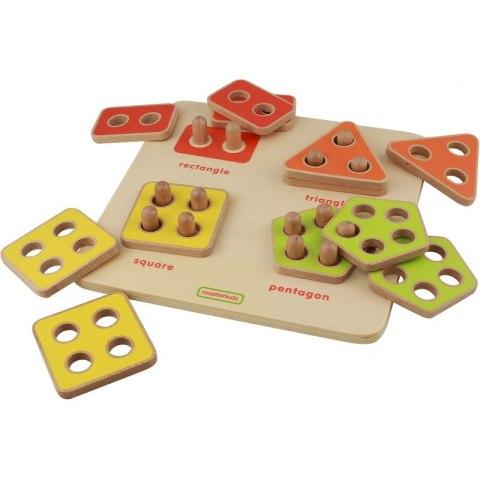 Drewniany Sorter Kształtów Figury Geometryczne Liczenie Masterkidz