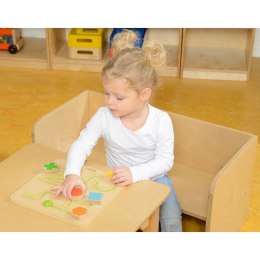Labirynt Przesuwany Figury Geometryczne Drewniana Tabliczka Masterkidz Łamigłówka