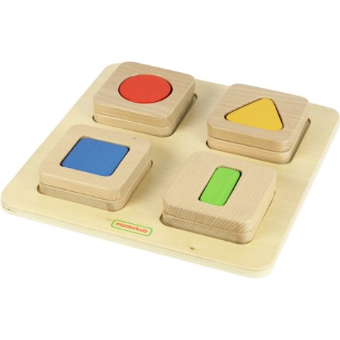 Sensoryczny Sorter Drewniany Kształty i Kolory Masterkidz